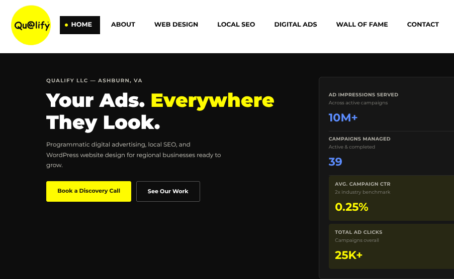 Qualify LLC Digital Advertising Agency Website Design