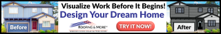 Roofing and More Mobile Banner ad, Design Your Dream Home